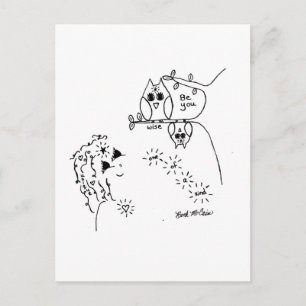 Carte postale Owl 'Be You'