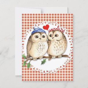 Carte Postale Owl Love