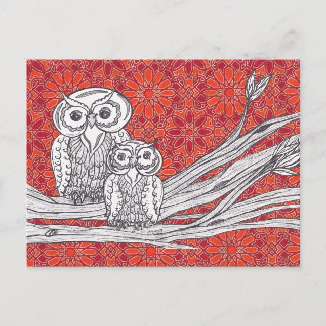 Carte Postale Owls 41 Postcard (Devant)
