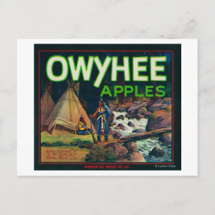 Carte Postale Owyhee Apple Crate LabelNampa, ID