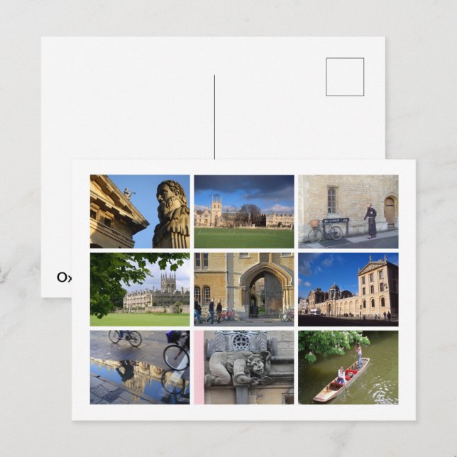 Carte Postale Oxford (Devant / Derrière)