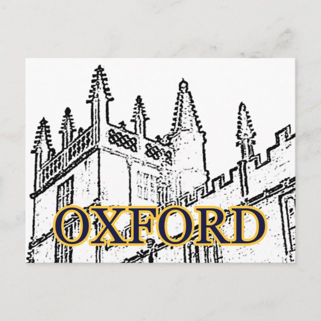 Carte Postale Oxford Angleterre 1986 spirales de construction (Devant)