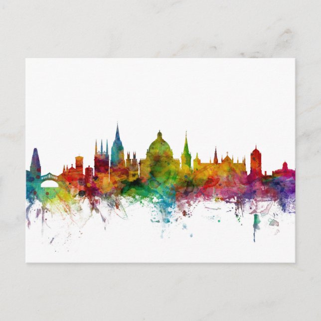 Carte Postale Oxford Angleterre Skyline (Devant)