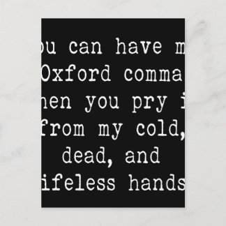 Carte Postale Oxford Comma