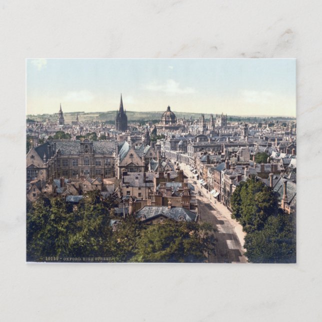 Carte Postale Oxford High Street, Angleterre panorama (Devant)