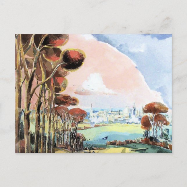 Carte Postale Oxford Pendant le quartier, tableau de Paul Nash (Devant)