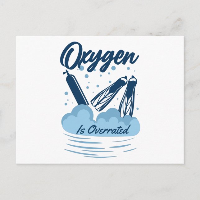 Carte Postale Oxygen is Overrated - For Swimmers (Devant)