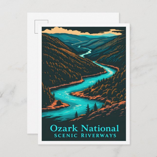 Carte Postale Ozark National Pittoresque Riverways Travel (Devant / Derrière)