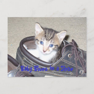 Carte Postale P1020640_153_153, Bleus pour bébé dans une chaussu