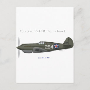 Carte Postale P-40B Défense de Pearl Harbour