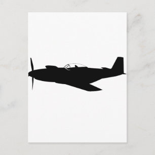 Carte Postale P-51 Mustang Silhouette