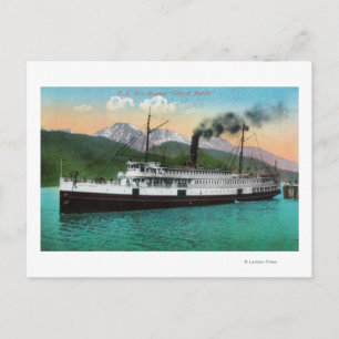 Carte Postale P. C. Co's Steamer "Ville de Seattle"
