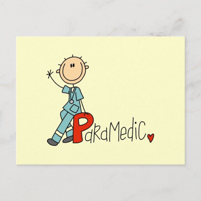 Carte Postale P est pour ambulancier (Devant)