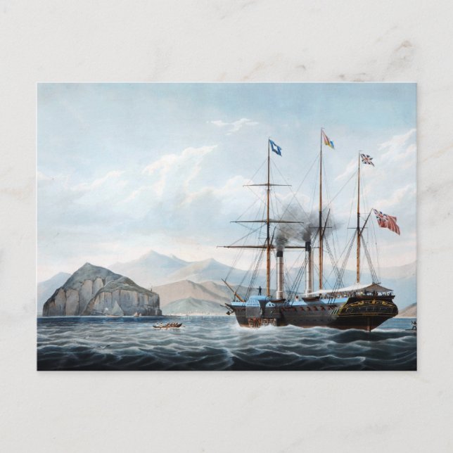 Carte Postale P&O vapeur Bentinck 1844 (Devant)