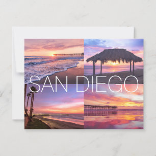 Carte Postale Pacific Beach Wansea Ocean Sunset San Diego