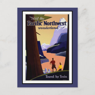 Carte postale Pacific Northwest Salutations Vintag