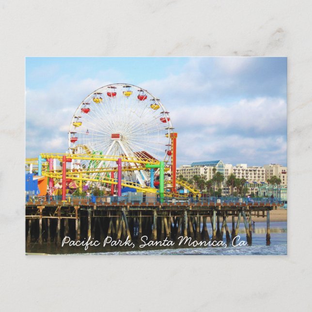 Carte Postale Pacific Park, Père Noël Monica, Ca. (Devant)