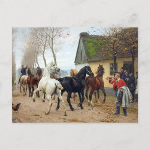 Carte Postale Pack de chevaux vers 1878