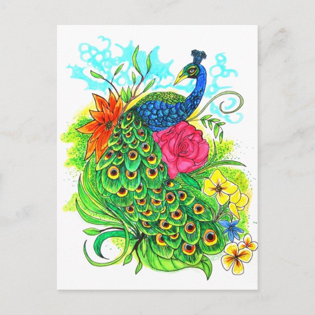 Carte Postale Pacock (Devant)
