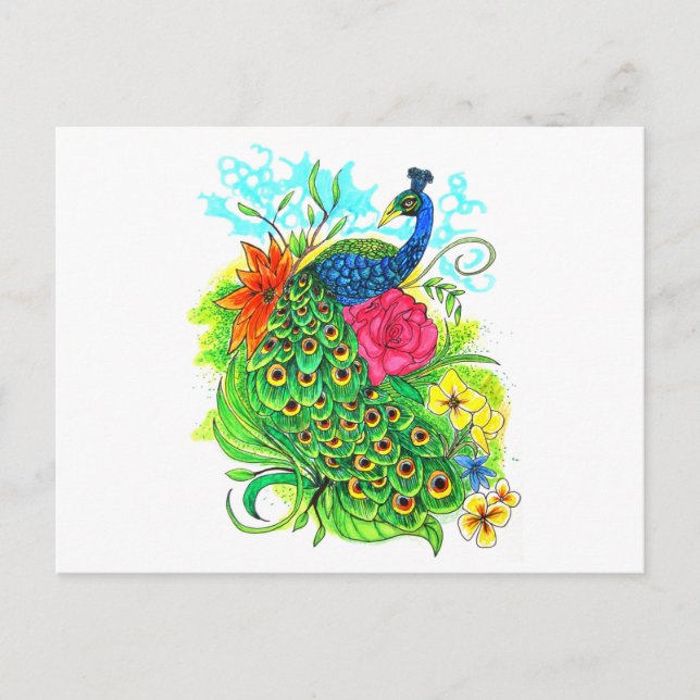 Carte Postale Pacock (Devant)