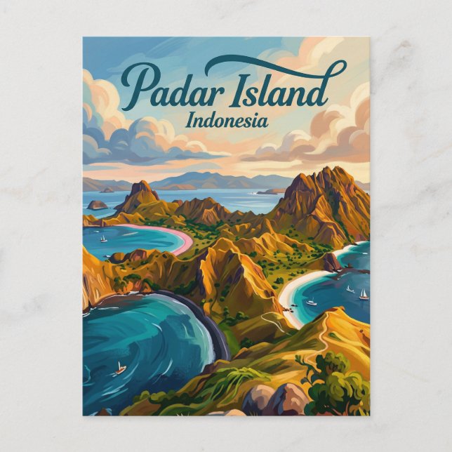 Carte Postale Padar Island Indonesia (Devant)