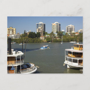 Carte Postale Paddle Steamers, Brisbane River, Brisbane,