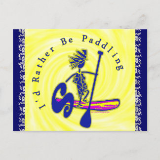 Carte Postale Paddleboard Je Préférerais Pagayer