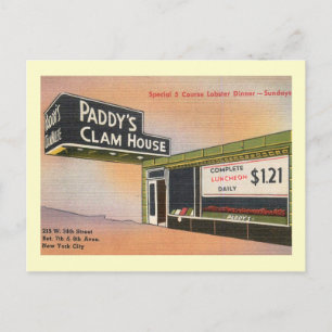 Carte Postale Paddy's Clam House, Retro, New York City Vintage