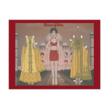 Carte postale Padmini of India Paper Doll