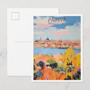 Carte Postale Padoue Italie Art de Voyage Vintage