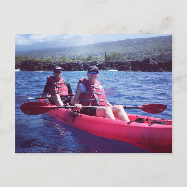 Carte Postale Pagaie à Kona Hawaï (Devant)