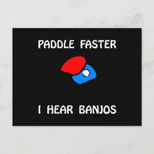 Carte Postale Pagaie Plus Vite Ping Pong