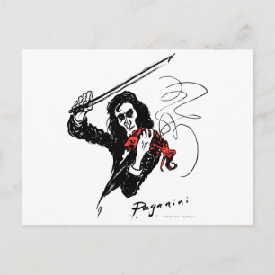 Carte Postale Paganini color3 b&w&red 300dpi