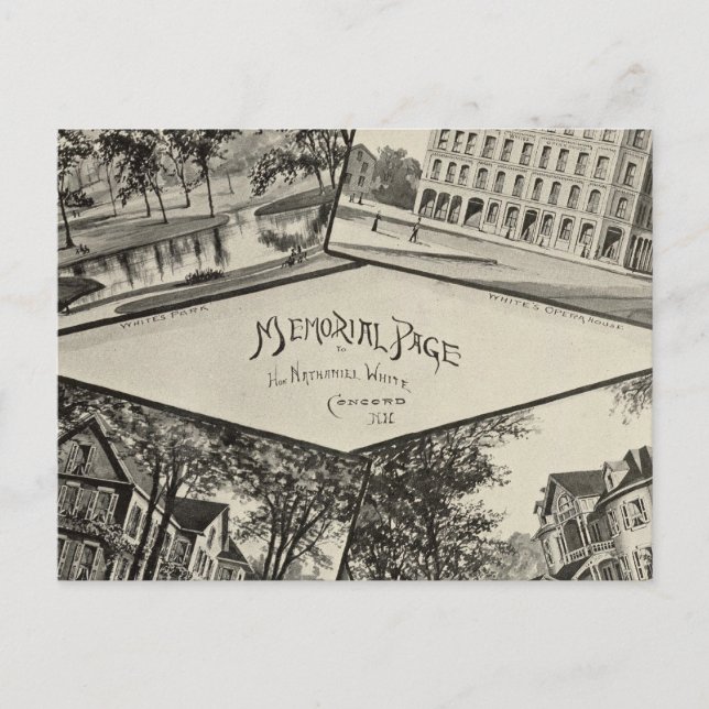 Carte Postale Page commémorative Nathaniel White (Devant)