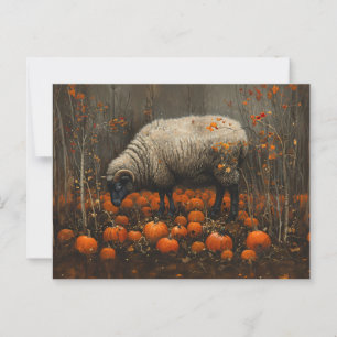 Carte Postale Page de découpage du Citrouille de l'automne du bé