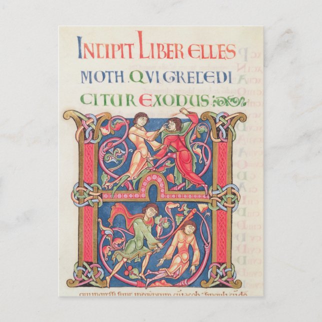 Carte Postale Page de la Bible Winchester, c.1150-80 (Devant)