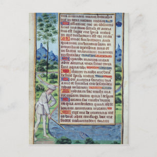 Carte Postale Page de texte latin avec bordure