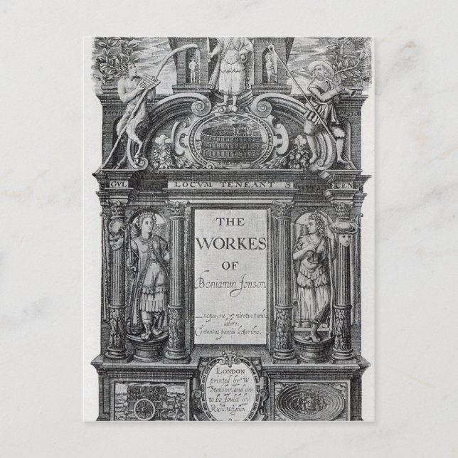 Carte Postale Page de titre à 'The Works of Benjamin Jonson' (Devant)