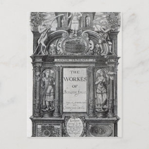 Carte Postale Page de titre à 'The Works of Benjamin Jonson'