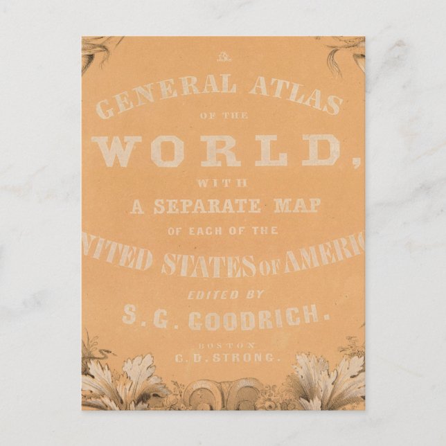 Carte Postale Page de titre de l'Atlas général du monde (Devant)
