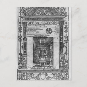 Carte Postale Page de titre de 'Opera Ciceronis', publié 1520