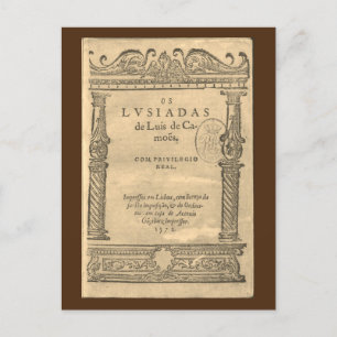 Carte Postale Page de titre de Os Lusíadas - 1572 ed