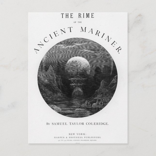 Carte Postale Page de titre de 'The Rime of the Ancient Mariner' (Devant)