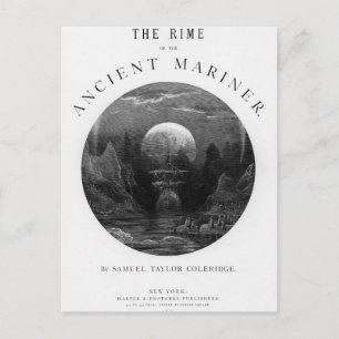 Carte Postale Page de titre de 'The Rime of the Ancient Mariner'