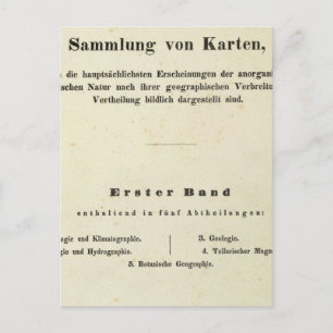 Carte Postale Page de titre Dr Heinrich Berghaus