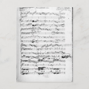 Carte Postale Page d'ouverture de la partition des Paladins