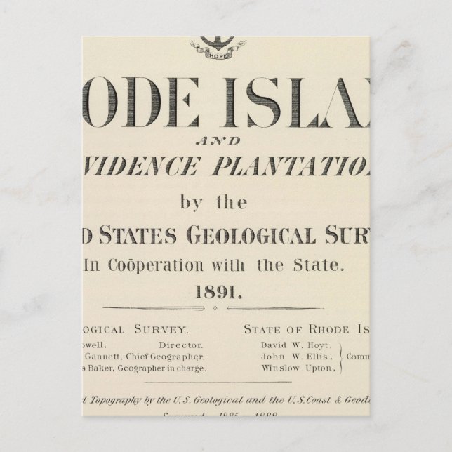 Carte Postale Page titre atlas de l'île Rhode (Devant)