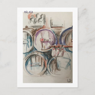 Carte Postale Pages Skethchbook. Málaga. casa guardia