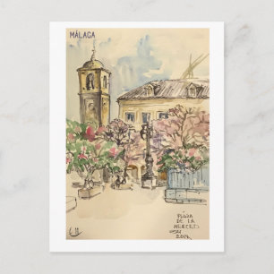 Carte Postale Pages Skethchbook. Málaga m9