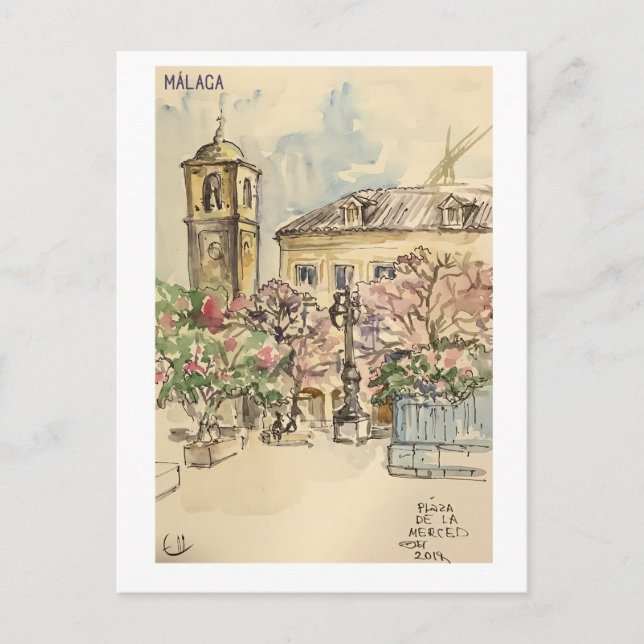 Carte Postale Pages Skethchbook. Málaga m9 (Devant)